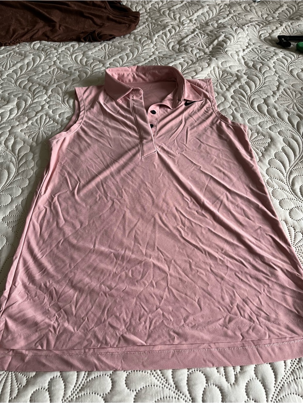 Nike Sleeveless Polo Top - Light Pink